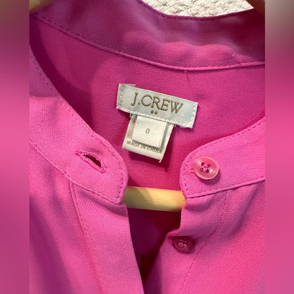 J. Crew pink button up, high neck tank, size zero. - Picture 4 of 8